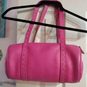 Anthro Ombu Hot!  Pink Small Genuine Leather Barbie Shoulder Bag y2k
